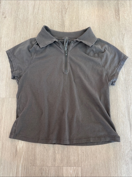 SKIMS Tops - Skims Grey Cotton Polo Top